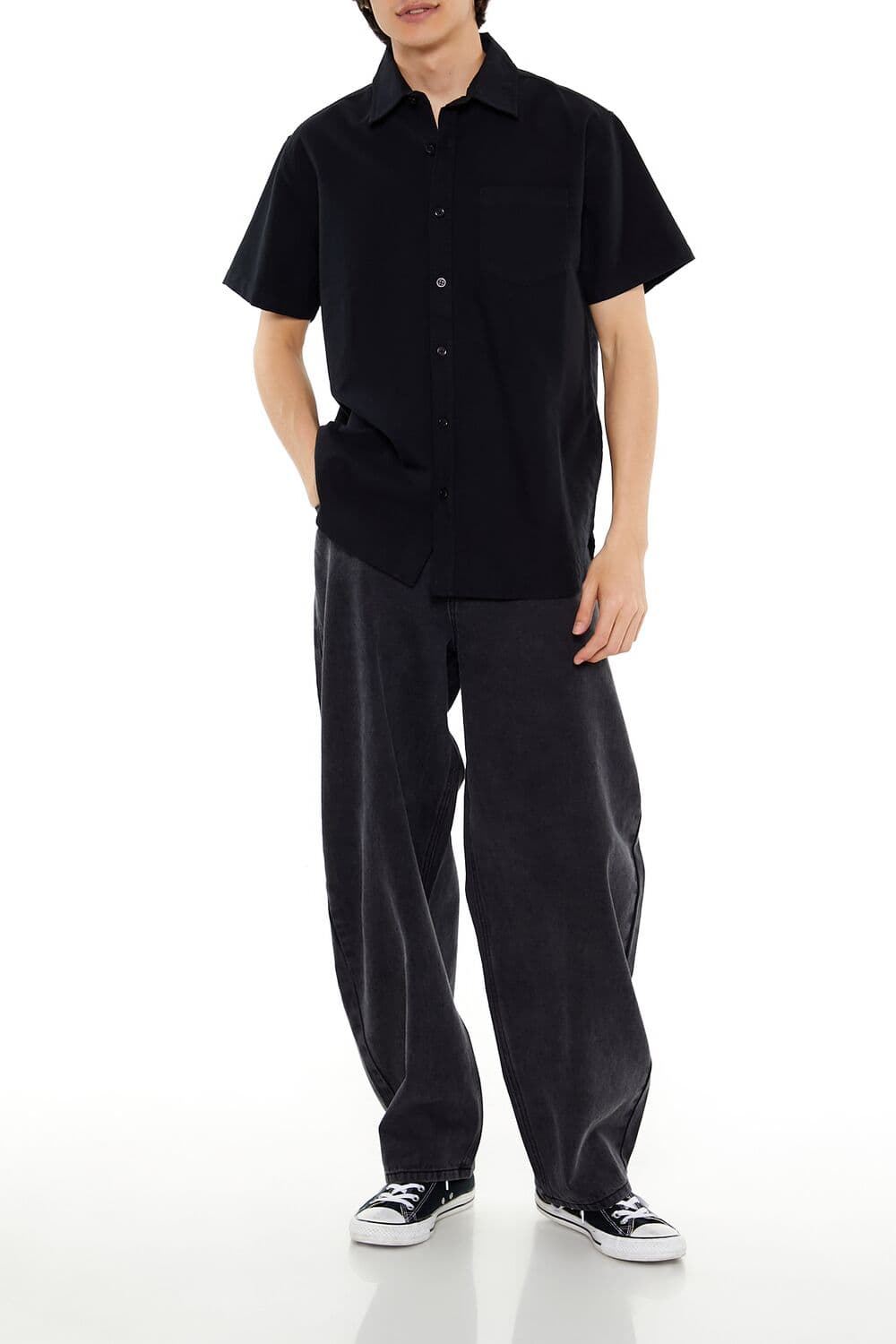 Mineral Yıkama Baggy Jean Pantolon