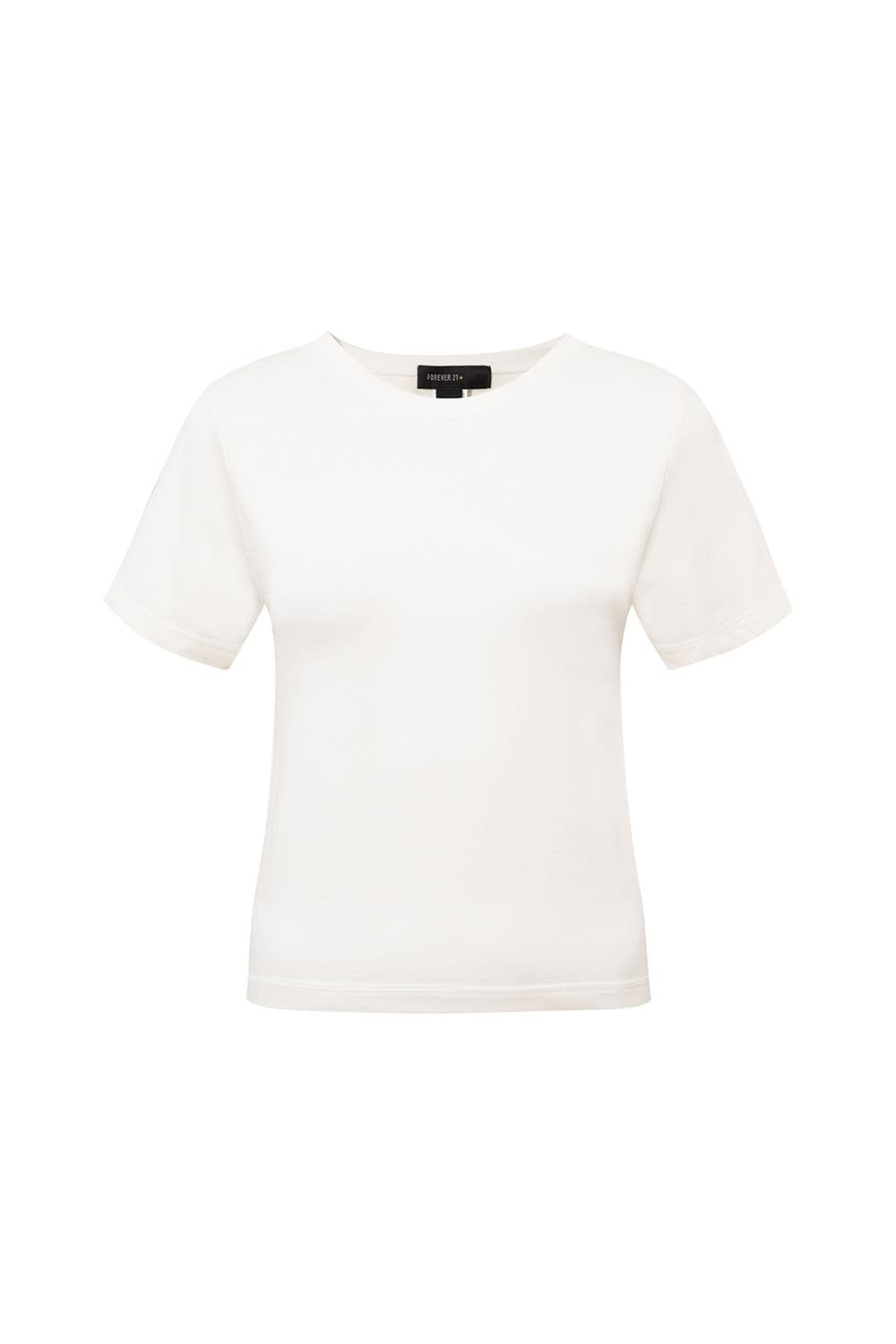 Plus Size Dikişsiz Crop Tişört