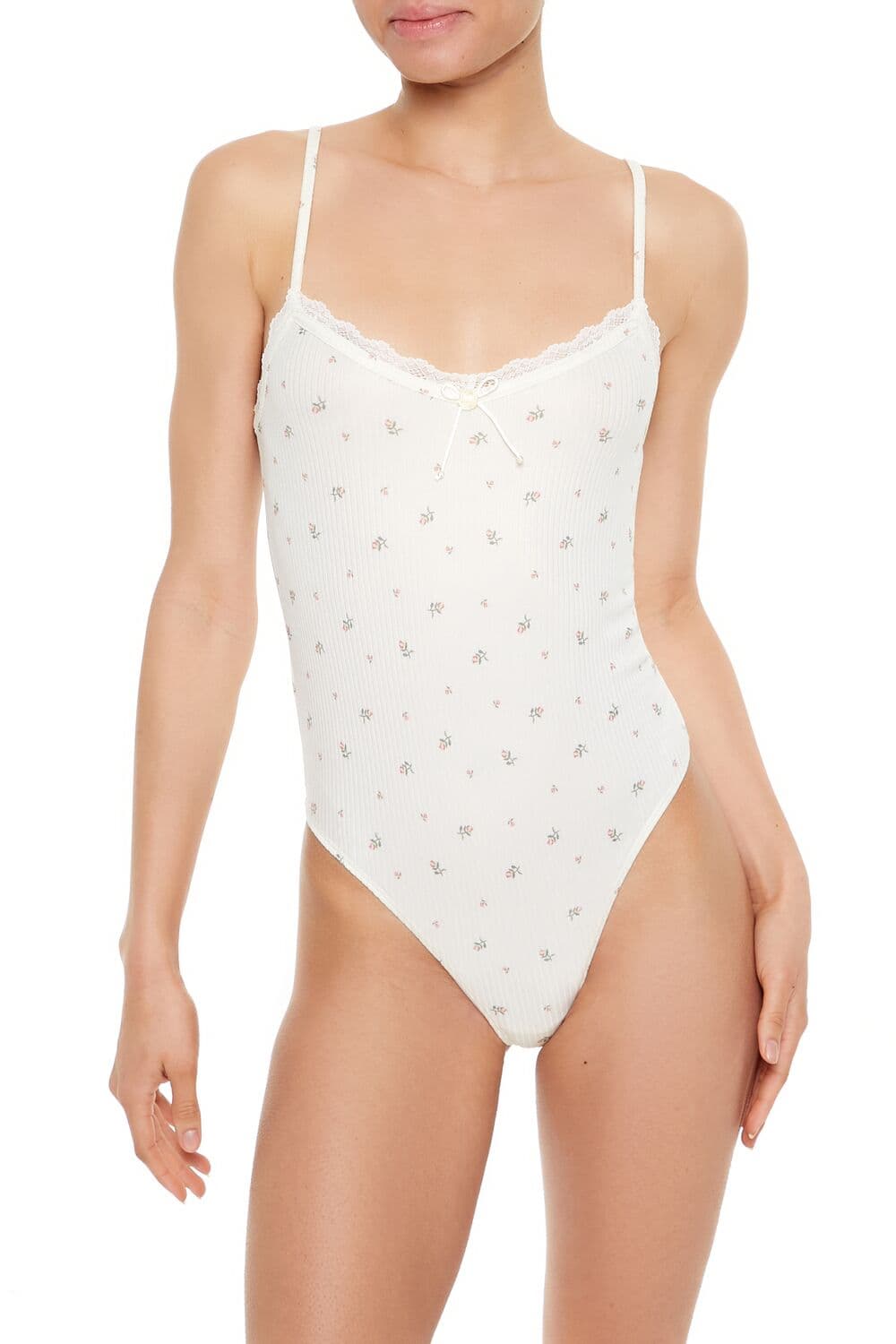Çiçek Desenli Bodysuit